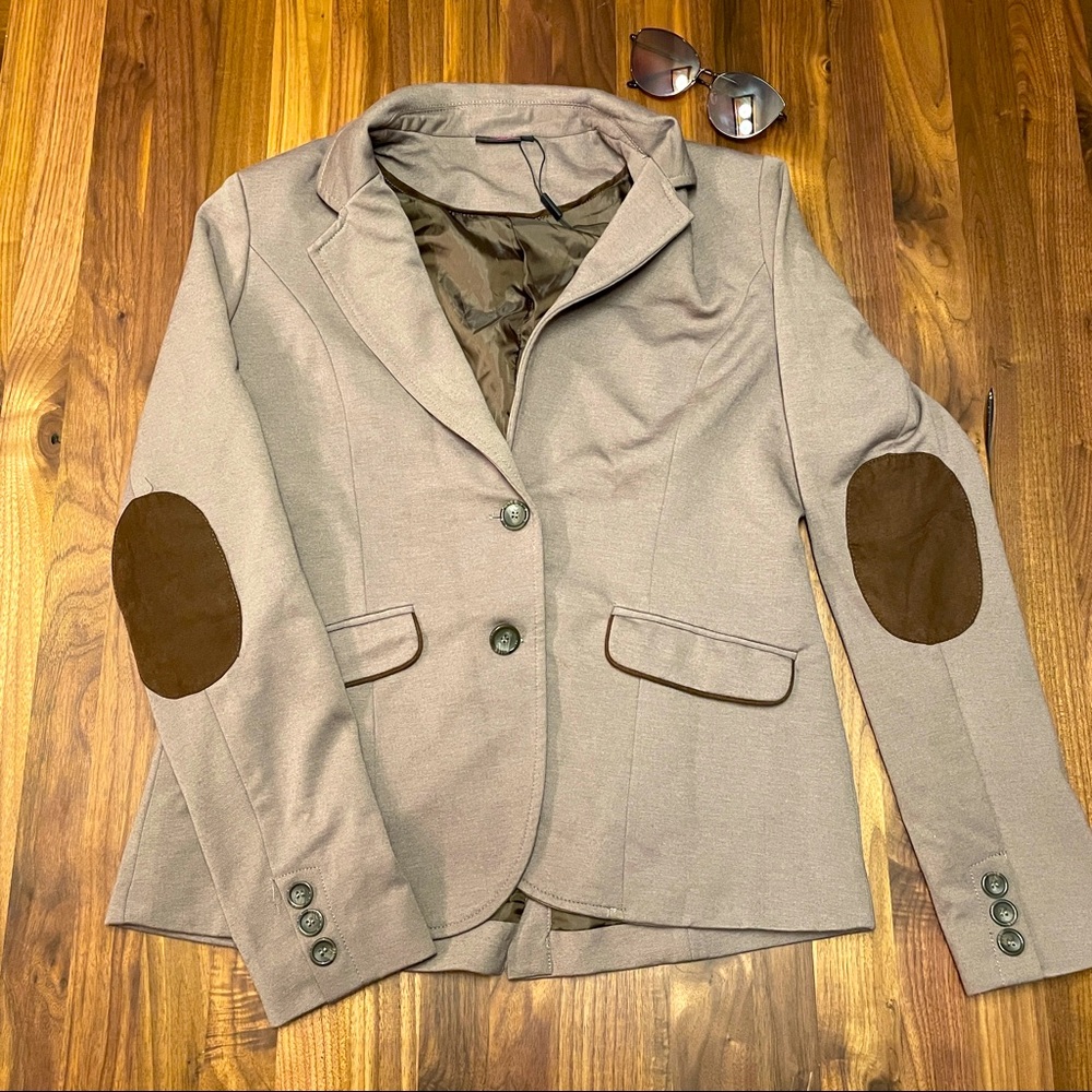 Tan and brown blazer for women size 12